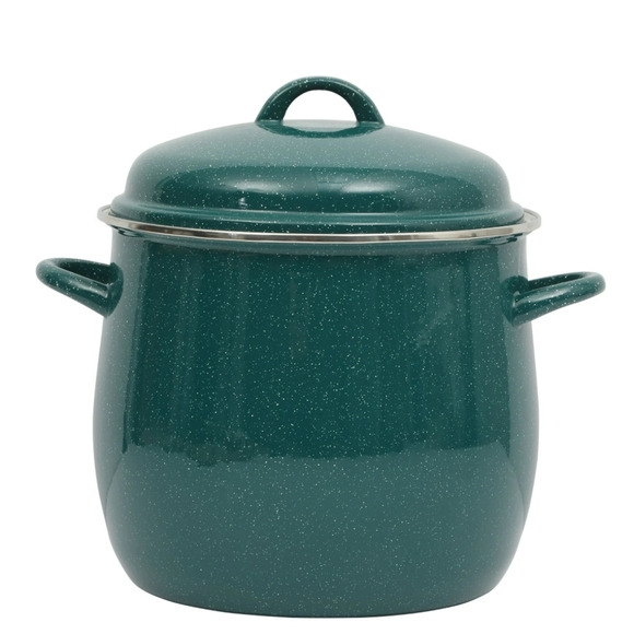 ❤️ New Pioneer Woman Green Speckle  12 Quart Enamel on Steel Stock Pot - Picture 1 of 9